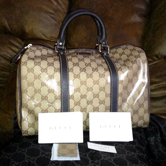 100% Authentic Large GUCCI Crystal Joy Boston Bag - Picture 8 of 8